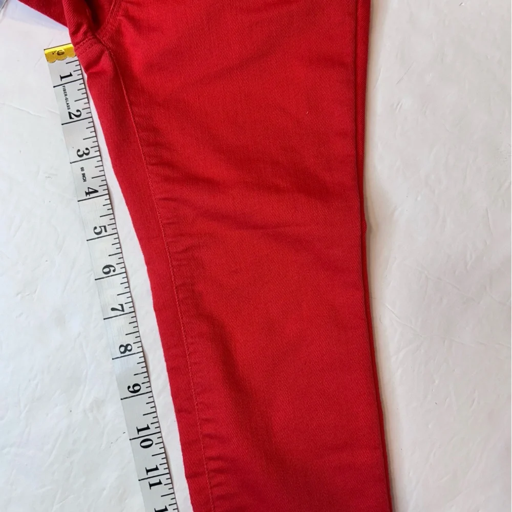 Gymboree Red Kids Girl’s Jeans Adjustable Waistband Size 6 Bright Red